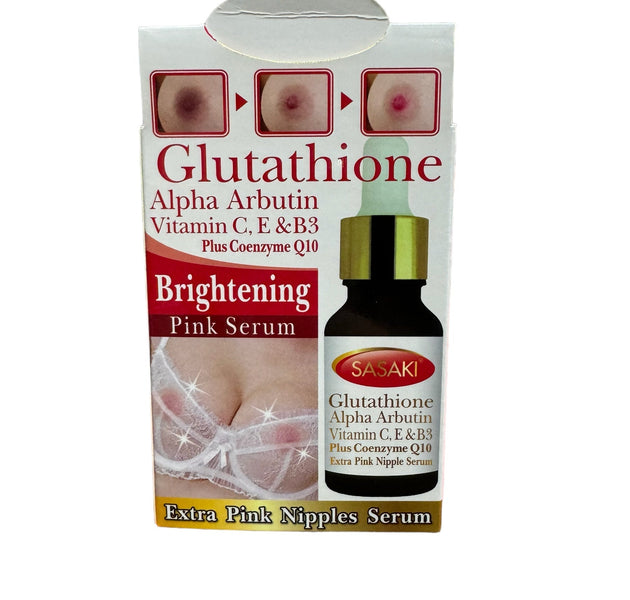 SASAKI BRIGHTENING PINK NIPPLES SERUM GLUTATHIONE, ALPHA ARBUTIN,VIT C