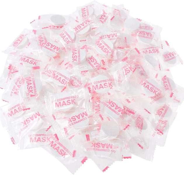 40 pcs Cotton Compressed Facial Mask Disposable Capsules Mask for Travel Home Skin Care DIY