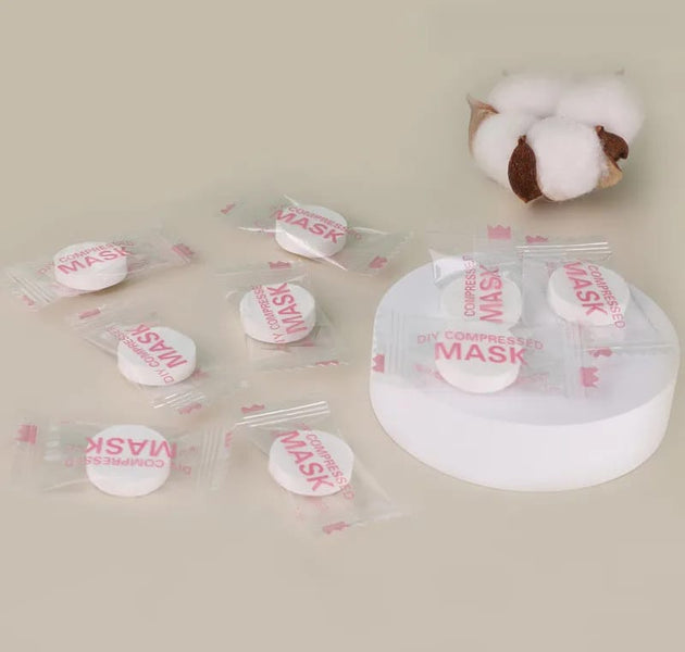 40 pcs Cotton Compressed Facial Mask Disposable Capsules Mask for Travel Home Skin Care DIY